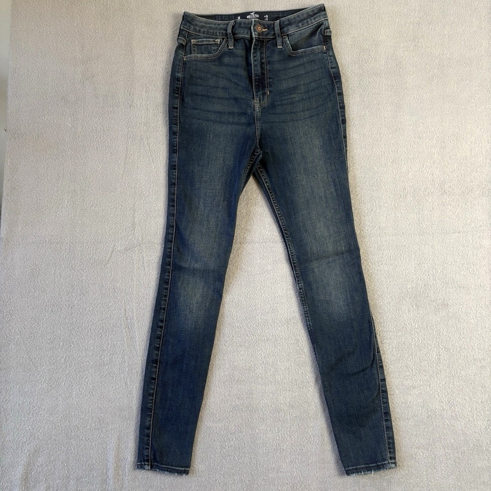 Hollister Jeans Women 26/3R Ultra High‎ Rise Super Skinny Dark Wash Stretch